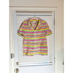 vintage teri jon by rickie freedman Women's shirt Size 10 Full Zip